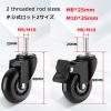 2.5-Inch PU Swivel Furniture Casters, 4-Pack view 2