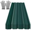 Ansobea 12-Pack Green Trapezoidal Metal Roof Panels, 129 x 46 cm, 7 m Coverage view 1