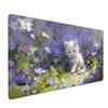 BEIJUYHU Felt Desk Mat, 800 x 400 x 3 mm XXL Mouse Pad, Flower Cat 8-3 view 1