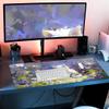 BEIJUYHU Felt Desk Mat, 800 x 400 x 3 mm XXL Mouse Pad, Flower Cat 8-3 view 2