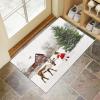 MULERN Doormat, 16 x 24 in, Non-Slip Washable Entry Mat with Rubber Backing, Girl and Reindeer Design view 1