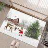 MULERN Doormat, 16 x 24 in, Non-Slip Washable Entry Mat with Rubber Backing, Girl and Reindeer Design view 2