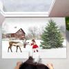 MULERN Doormat, 16 x 24 in, Non-Slip Washable Entry Mat with Rubber Backing, Girl and Reindeer Design view 4