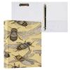 3-Ring Notebook, 1.5 in, Pocket Cover, 1/2-Pack, Hardcover, Yellow Bee Pattern view 1