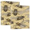 3-Ring Notebook, 1.5 in, Pocket Cover, 1/2-Pack, Hardcover, Yellow Bee Pattern view 3