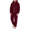 Men's Hooded Plush Fleece Jumpsuit Pajama view 3