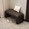 JIHAJU PU Leather Upholstered Ottoman Shoe Bench with Storage, 60 cm, Nero view 1