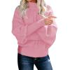Women's Oversized Knit Sweater, Rose, Size M view 1