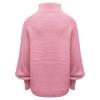 Women's Oversized Knit Sweater, Rose, Size M view 4