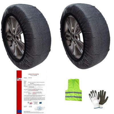 Snow Socks for Tires 265/45 R21, XXL, 1 Pair, Approved for Snow and Icy Roads