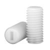 Generic Nylon Slotted Set Screws, M3–M12, White, Metric, 5–100 Pieces (5 mm, M4, 50 Pieces) view 1