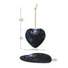Black Spider Personalized Ceramic Heart Christmas Ornament view 4