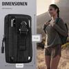 ONEFLOW Survival Case for Oukitel C38, Nylon Belt Pouch with Carabiner, Tactical EDC Phone Case, Black view 3