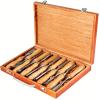 QPWYSH 12-Piece Wood Carving Chisel Set with Wooden Box view 1