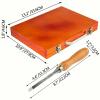 QPWYSH 12-Piece Wood Carving Chisel Set with Wooden Box view 4