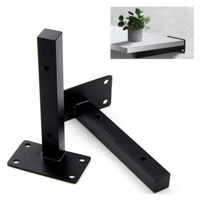 Shelf Bracket, Black Iron, 35 cm (13.8 in), with Screws