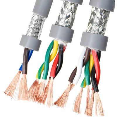 VNYRVZA Highly Flexible CNC-Shielded Twisted-Pair Cable, 2/4/6/8/10/12 Cores, 26/24/20/18/17 AWG, Oil-Resistant TRVVPS Bending Cable, 20 AWG 0.5 mm², 10 Cores, 2 m