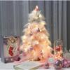 GUOQDAMI 45 cm/1.5 ft Pink Gradient Feather Tabletop Christmas Tree DIY Set with Ornaments view 2