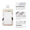 Vertical Sliding ID Badge Holder with Clear Window, Goose with Flowers view 3