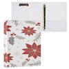 3-Ring Binder, 1.5 in (3.8 cm), with Clipboard, 1/2-Pack, A4, 200 Sheets, Poinsettia view 1