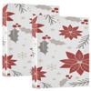 3-Ring Binder, 1.5 in (3.8 cm), with Clipboard, 1/2-Pack, A4, 200 Sheets, Poinsettia view 3