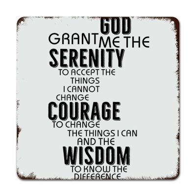 Guangpat Rustic Metal Sign with "God Grant Me The Serenity to Accept The Things"