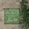 Guangpat Metal Sign "These Three Remain: Faith, Hope & Love," 25.4 x 25.4 cm view 3