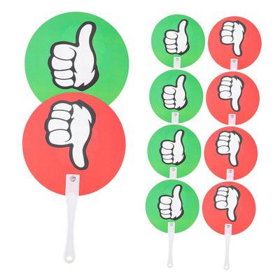 NUOBESTY 20-Piece Classroom Voting Paddles, Plastic Thumbs-Up/Thumbs-Down Yes/No Signs