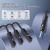 GINTOOYUN 10-Pack 1-to-3 Breadboard Jumper Cables, 28 AWG, 2.54 mm Male to 3 Female, Black, 4.72 in view 2