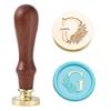 Statice Wax Seal Stamp, Letter G Initial, 25 mm, Brass, for Envelopes, Invitations, or Valentine's Day Gifts view 1