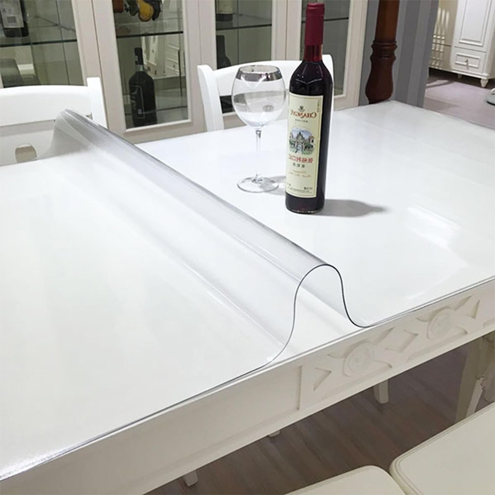 Clear PVC Table Protector, Heat- and Shrink-Resistant