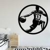 Personalized Basketball Wall Decal with Name and Number view 2
