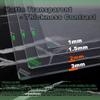 Transparent Plastic Tablecloth, 95 x 110 cm, Heat-Resistant and Waterproof, Matte One-Sided Table Cover for Kitchen, Counter Protection, Chair Mat and Floor Mat, 2 mm Thick view 2