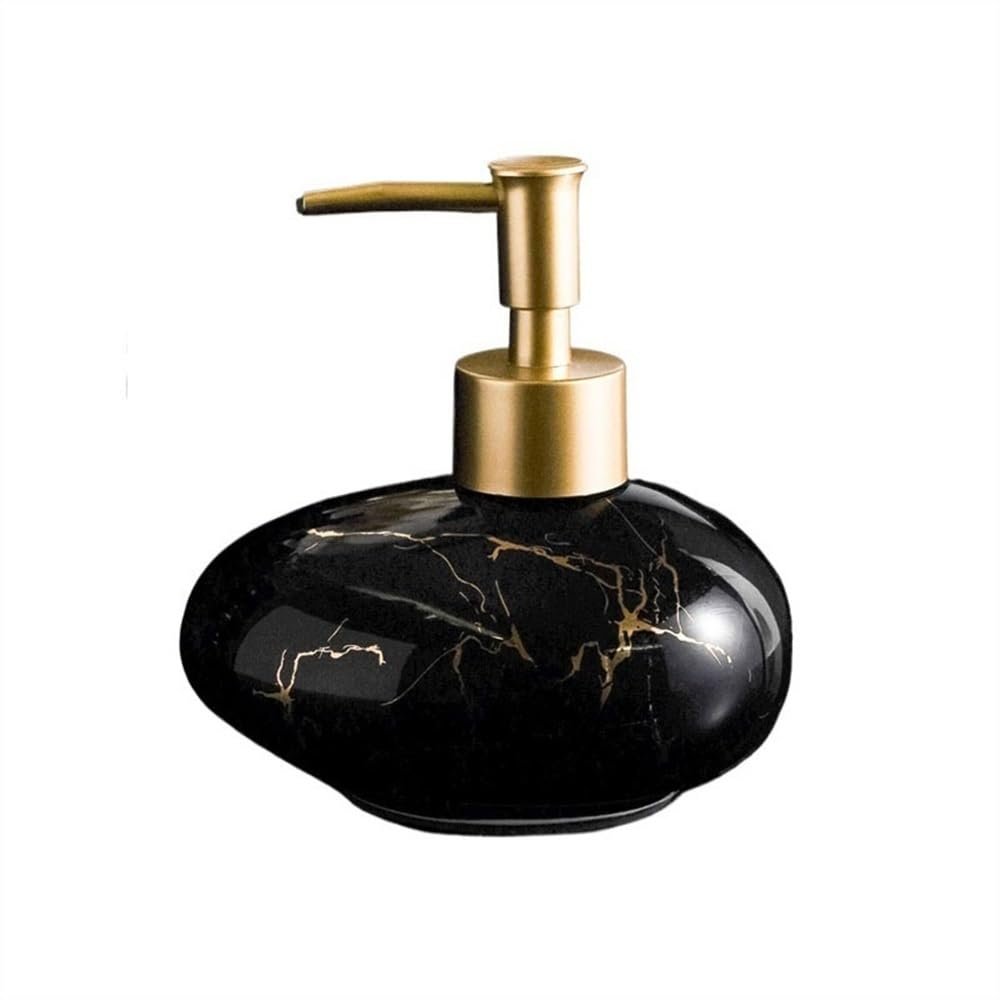 YQINQIN83B Ceramic Soap Dispenser, 300 mL, Black