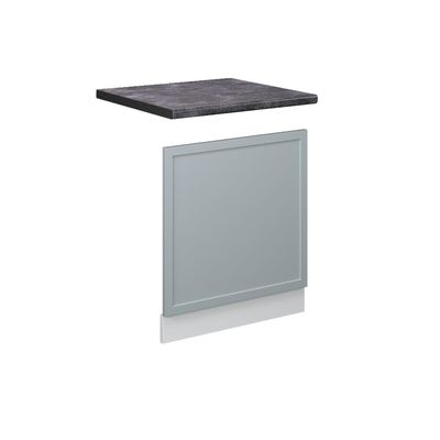 Vicco Fame-Line Dishwasher Front Panel, Light Blue-Gray, 60 cm