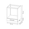 Vicco Fame-Line Oven Housing Cabinet, Light Blue-Gray, 60 cm view 2