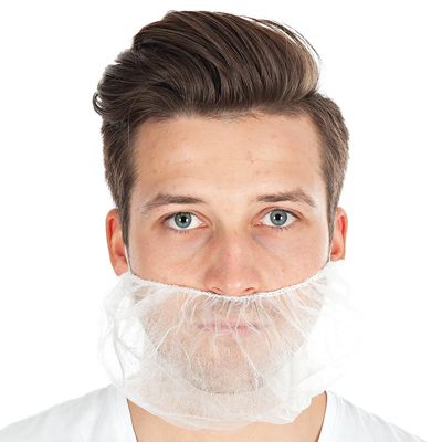 FRANZ MENSCH 1000 Hygostar Large Beard Covers | PP, White, 50 x 30 cm