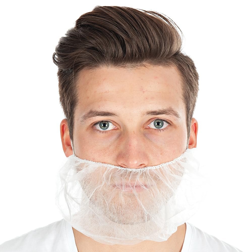 FRANZ MENSCH 1000 Hygostar Large Beard Covers | PP, White, 50 x 30 cm