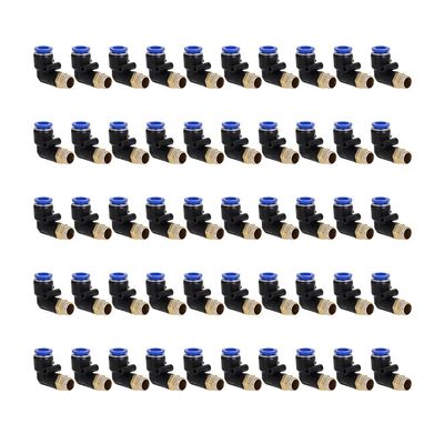 BIRXPMOS 50-Piece PL6-02/PL8-02 Pneumatic Push-In Tube Connector Fittings, Air/Water Pipe Quick Couplers, SUNCENYIN (10 mm OD Hose, M5)
