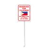 Philippines Reserved Parking Only Filipino Notice Yard Sign with Stakes, 7 x 8.8 in Aluminum Sign view 1