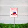 Philippines Reserved Parking Only Filipino Notice Yard Sign with Stakes, 7 x 8.8 in Aluminum Sign view 2