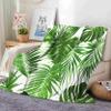 Tropical Jungle Green Fleece Throw Blanket, 70 x 100 cm view 1