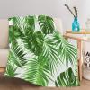 Tropical Jungle Green Fleece Throw Blanket, 70 x 100 cm view 2