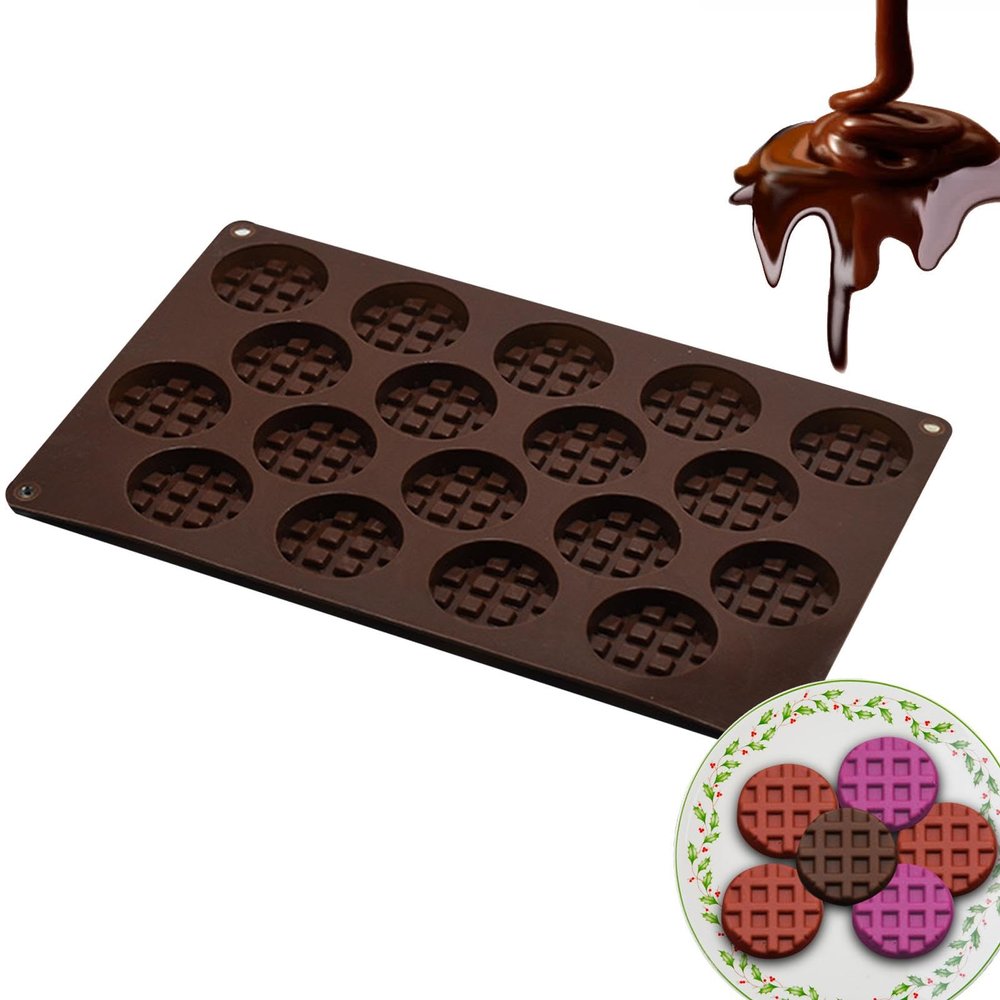 Silicone Chocolate Molds for Candy, 18-Cavity Candy Bar Mold, Christmas Baking and Jelly Mold