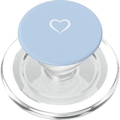 Baby Blue/Pastel Blue Hand-Drawn Heart PopGrip for MagSafe