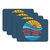 Placemats, Rubber Underside, Blue, Here Comes The Sun Musician Instrument, Large 39.5 x 28.5 cm, Set of 4 view 1