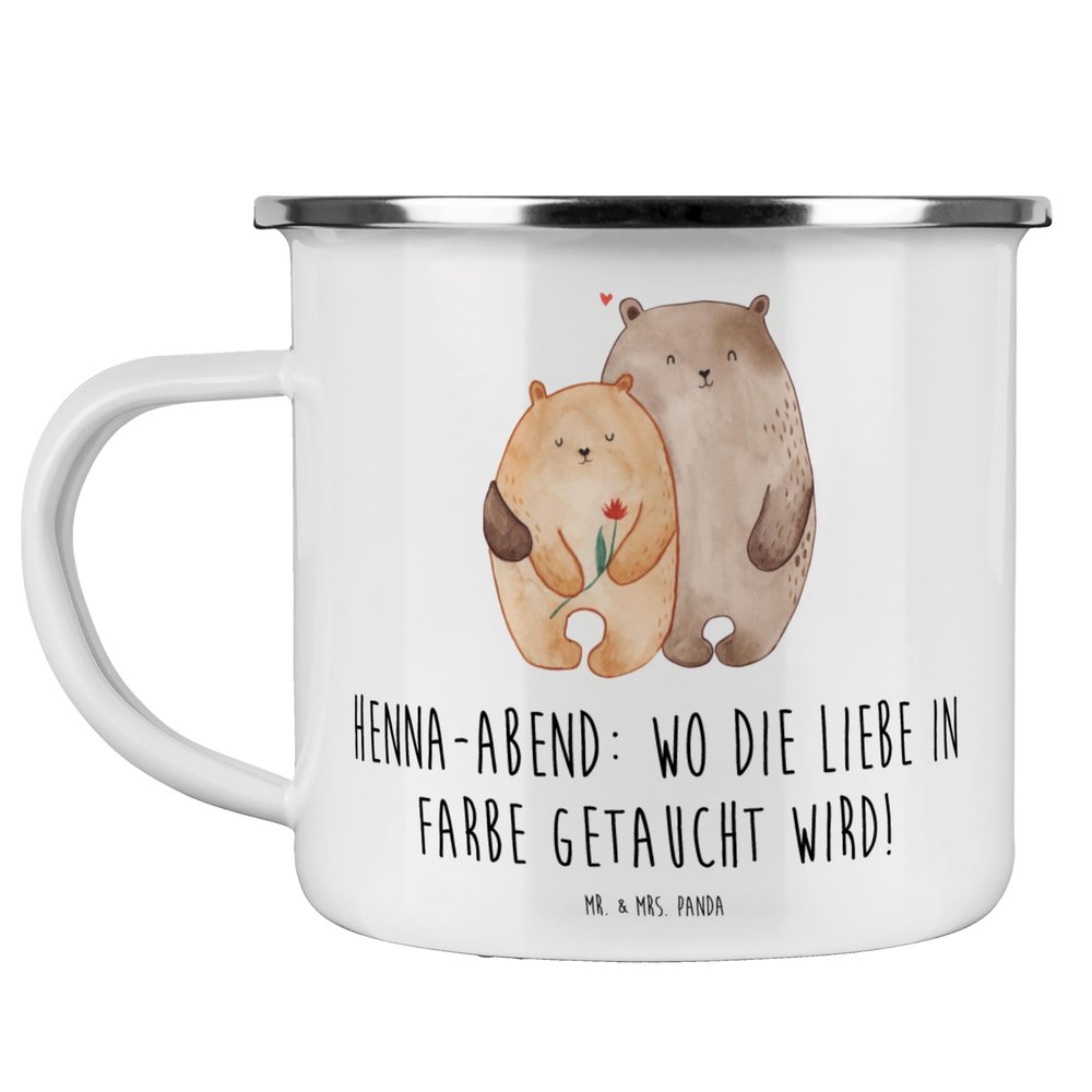 Mr. & Mrs. Panda Camping Enamel Mug Henna Night Colors of Love