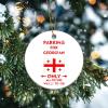 2024 Porcelain Ornament, “Parking for Georgians—Everyone Else Will Be Towed,” Vibrant Christmas Keepsake view 1