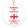 2024 Porcelain Ornament, “Parking for Georgians—Everyone Else Will Be Towed,” Vibrant Christmas Keepsake view 2
