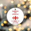 2024 Porcelain Ornament, “Parking for Georgians—Everyone Else Will Be Towed,” Vibrant Christmas Keepsake view 4